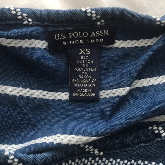 Blue Tee with White Stripes - Picture 4 of 4